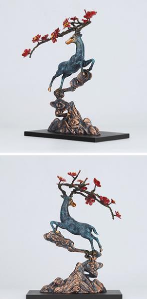 【装饰品】*家居瑞鹿铜鹿摆件 商品图2