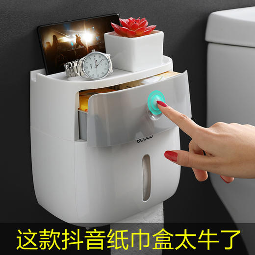 ZZBH-E1804双层纸巾盒置物架卫生间厕所纸盒 商品图1