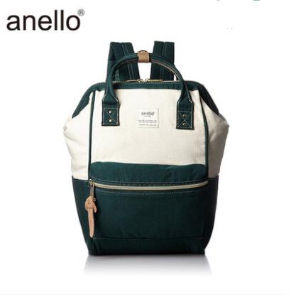 【一般贸易】anello日本离家出走妈妈包乐天防盗防水大容量书包B0935B 绿白拼接小号 商品图1