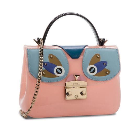 【香港直邮】QH Furla 芙拉 女士粉色PVC手提单肩包 984397 商品图0