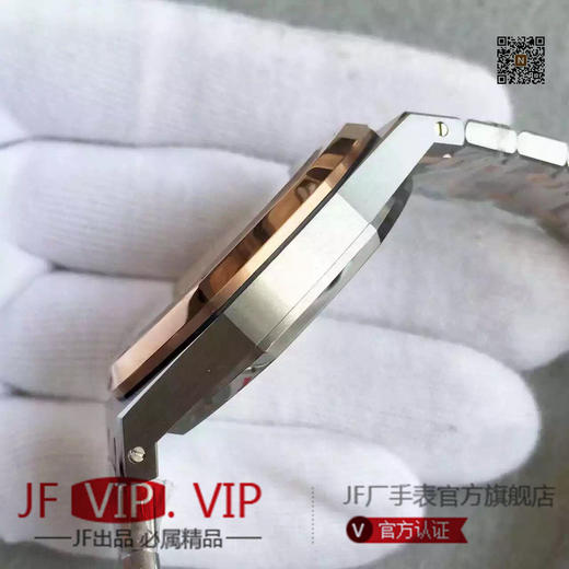 JF爱彼。型号：15400系列：皇家橡树3120自动机械,中性手表，振频：21600每小时振荡次数零件数：280动力储备：60小时 商品图5