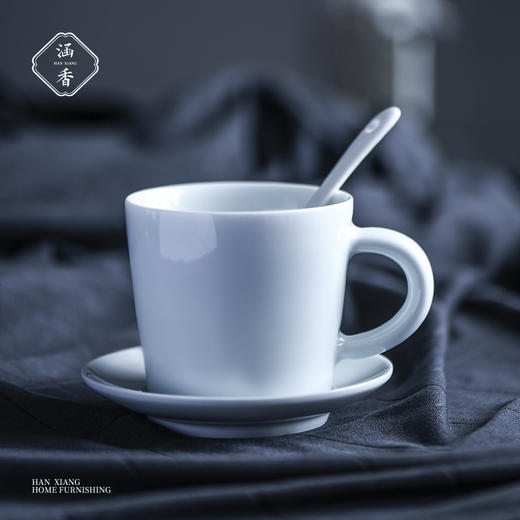 茶杯-陶瓷水杯-清影素面咖啡杯 商品图6