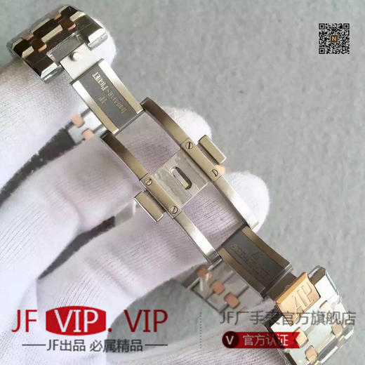 JF爱彼。型号：15400系列：皇家橡树3120自动机械,中性手表，振频：21600每小时振荡次数零件数：280动力储备：60小时 商品图7