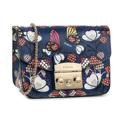 【香港直邮】Furla 芙拉 DUCALE深蓝色斜挎包 941748 商品图0