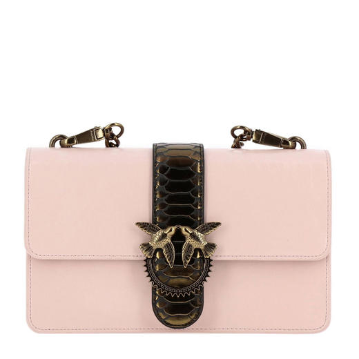 【香港直邮】QH Pinko 品高 女士粉色燕子包单肩斜挎包 1P2185-Y51P-P26 商品图0