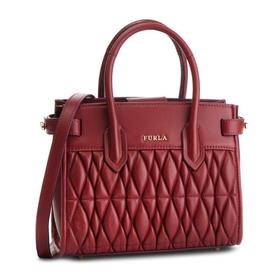 【香港直邮】QH Furla 芙拉 女士深红色皮革手提包 994216