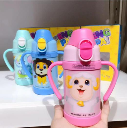 【保温杯】*婴幼儿卡通保温杯宝宝秋冬不锈钢吸管杯带手柄 商品图3