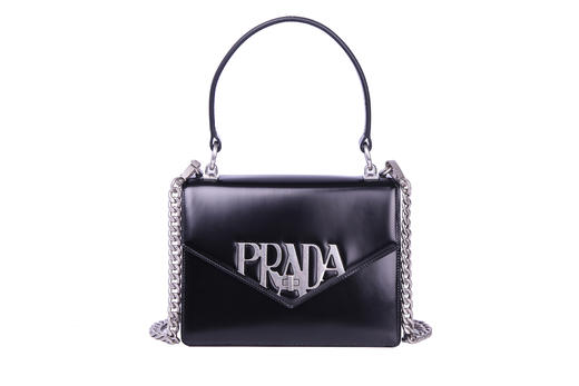 【香港直邮】Prada 普拉达 女士黑色单肩包 1BA187-ZO6-F0002-V-OLO 商品图0