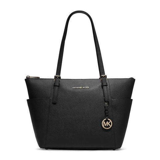 【香港直邮】Michael Kors 迈克·科尔斯 Jet Set Item系列黑色牛皮女士手提单肩包 30F2GTTT8L-BLACK 商品图0