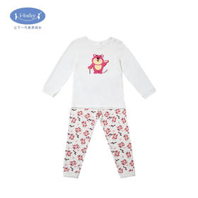 i-baby迪士尼进口pima棉双面布开肩套装】婴儿内衣套装长袖宝宝纯棉睡衣秋衣