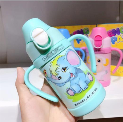 【保温杯】*婴幼儿卡通保温杯宝宝秋冬不锈钢吸管杯带手柄 商品图1