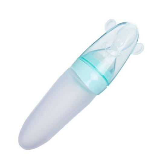 【婴儿辅食器】*卡通硅胶米糊勺婴儿硅胶挤压喂养勺米糊瓶辅食喂食器 商品图1