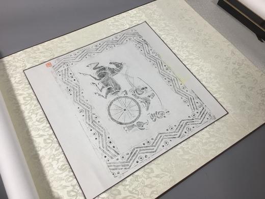 【文创系列】原拓挂轴车马人汉砖拓片 商品图4