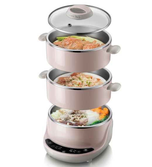 【电蒸锅】小熊电蒸锅不锈钢双层多功能电热锅蒸煮两用煮蛋器 DZG-D40A1 商品图3