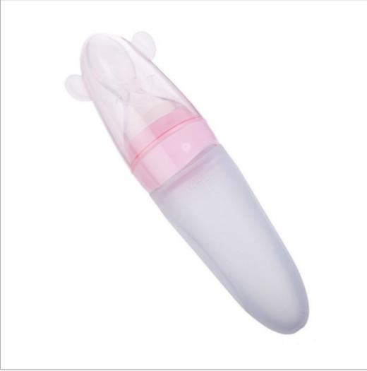 【婴儿辅食器】*卡通硅胶米糊勺婴儿硅胶挤压喂养勺米糊瓶辅食喂食器 商品图2