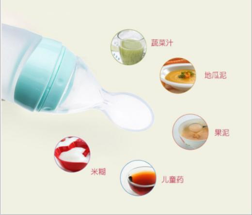 【婴儿辅食器】*卡通硅胶米糊勺婴儿硅胶挤压喂养勺米糊瓶辅食喂食器 商品图3