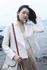 柏图/天丝亚麻棉质混纺西装外套女秋条纹拼接小西服百搭短款上衣 商品缩略图5