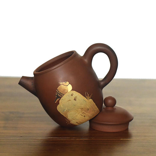 建水紫陶 三金壶 商品图3