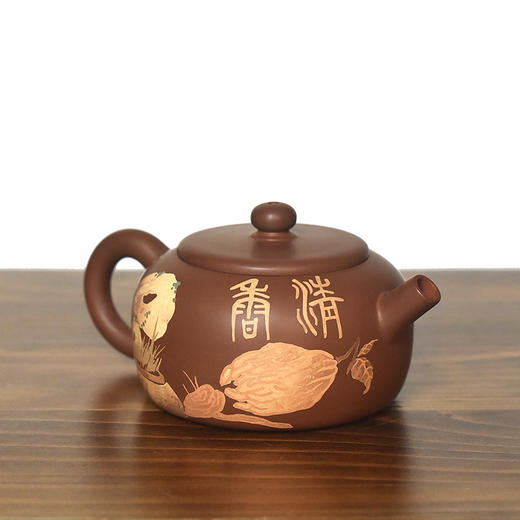 建水紫陶 三金壶 商品图2