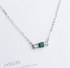 【首饰】小方形S925纯银时尚创意锁骨链 商品缩略图1