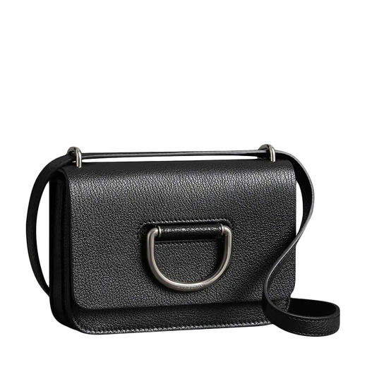 [香港直邮】Burberry 巴宝莉 女士黑色山羊皮迷你D环形包 4076704 商品图0