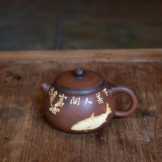 建水紫陶 三金壶 商品图3