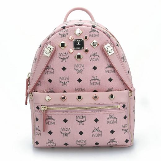 【一般贸易】MCM 朋克风铆钉款二合一两用双肩背 中号MMK7AVE80PZ001 商品图0