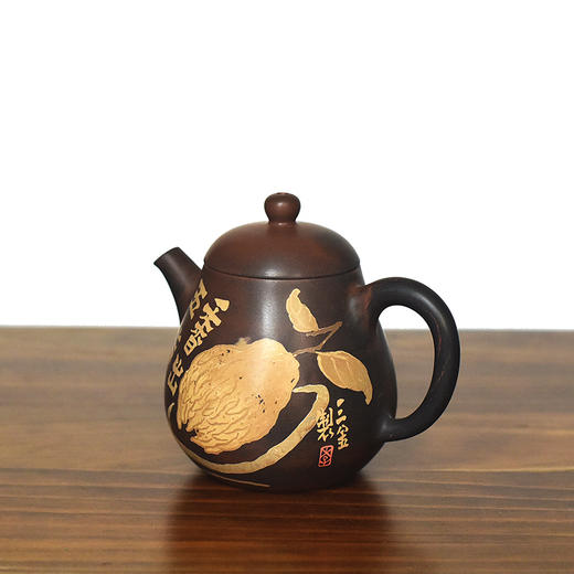 建水紫陶 三金壶 商品图2