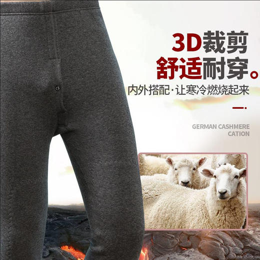 TX-992秋季男士保暖裤加绒加厚羊毛护膝毛裤 商品图2