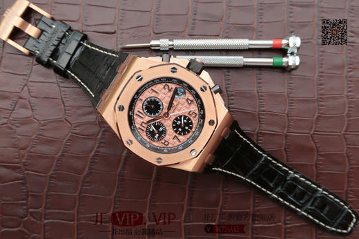 JF爱彼26470st 土豪玫瑰金 搭载复刻原版3126机芯 1比1超级复刻透底，镀18K玫瑰金进口牛皮表带，全功能霸气男士手表 商品图7