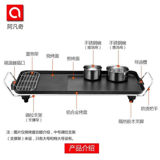 【买就送】韩式家用无烟不粘电烤盘电烧烤炉烤肉锅铁板烧烤牛排机 商品图4