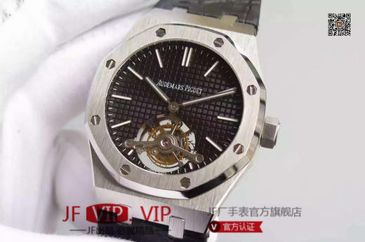 TF爱彼皇家橡树系列 真陀飞轮，手动陀飞轮。正品开模，蓝宝石双面，原装扣。精钢外壳，透底，男表，小牛皮表带！ 商品图2