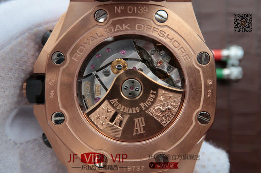 JF爱彼26470st 土豪玫瑰金 搭载复刻原版3126机芯 1比1超级复刻透底，镀18K玫瑰金进口牛皮表带，全功能霸气男士手表 商品图5