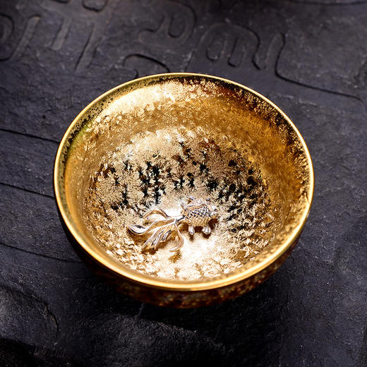 天目釉陶瓷七彩茶杯 居家日用鱼杯品茗杯建盏功夫茶具茶碗主人杯 商品图4