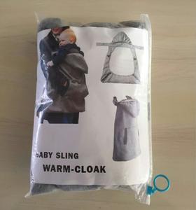 【婴儿用品】。婴儿背带腰凳保暖披风 灰黑2色挡风披毯绒斗篷加厚绒布婴儿抱毯