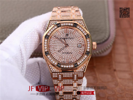 TZ爱彼皇家橡树系列15452男装满天星钻表，手工镶嵌1000多颗莫桑钻，搭载进口9015机芯改原装3120自动机械机芯 商品图0