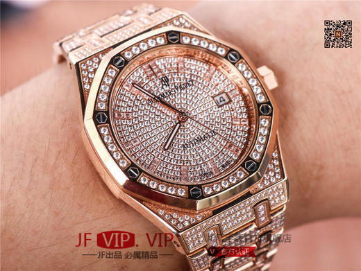 TZ爱彼皇家橡树系列15452男装满天星钻表，手工镶嵌1000多颗莫桑钻，搭载进口9015机芯改原装3120自动机械机芯 商品图9