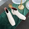QQJ-JW-711         秋季新款方头粗跟时尚真皮时装靴侧拉链纯色百搭短筒靴 商品缩略图5