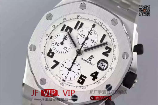 JF爱彼ap26170ST 钢带版 同正品一致的走法12位小秒走法，钢带倒角打磨圆润不刮手，不透底，男表，外壳为316L精钢，全自动机械机芯！ 商品图1