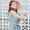 欧芮儿春装新款网纱蕾丝连衣裙加花边拼接马甲 商品缩略图3