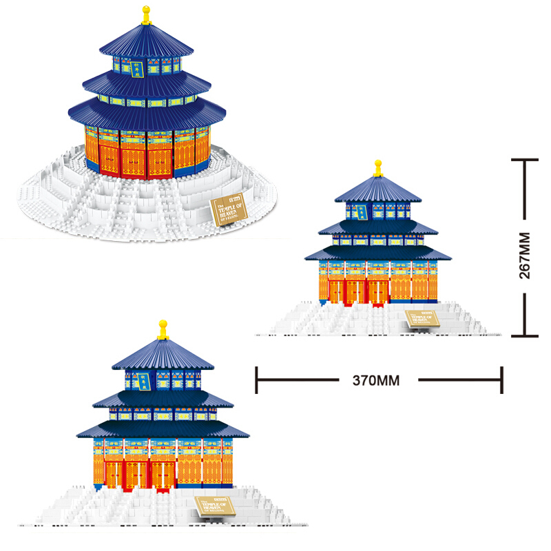 万格 著名建筑兼容乐高积木 中国北京天坛