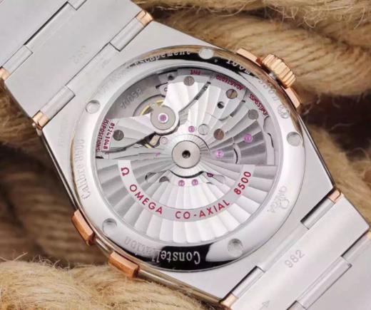 V6欧米茄星座系列123.25.35.20.52.001机械男士手表，大号38.5mm，小号35.5mm。精钢镀18k表链表壳，8500全自动机械机芯 商品图2