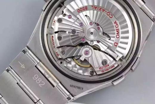 V6欧米茄星座系列123.25.35.20.52.001机械男士手表，大号38.5mm，小号35.5mm。精钢镀18k表链表壳，8500全自动机械机芯 商品图5