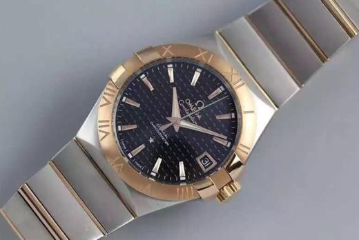 V6欧米茄星座系列123.10.38.21.52.001机械男士手表，大号38.5mm，小号35.5mm。精钢镀18k表链表壳，8500全自动机械机芯 商品图3