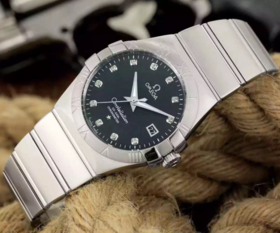 V6欧米茄星座系列123.10.38.21.52.001机械男士手表，大号38.5mm，小号35.5mm。精钢镀18k表链表壳，8500全自动机械机芯