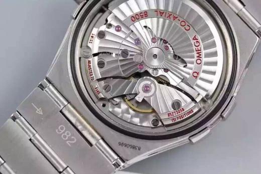 V6欧米茄星座系列123.10.38.21.52.001机械男士手表，大号38.5mm，小号35.5mm。精钢镀18k表链表壳，8500全自动机械机芯 商品图5