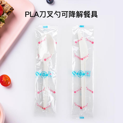 喇叭花PLA环保刀叉勺 商品图2