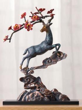 【装饰品】*家居瑞鹿铜鹿摆件