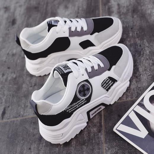 。【女鞋】.老爹鞋女秋季款韩版百搭透气学生增高运动休闲鞋女跑步鞋 商品图1