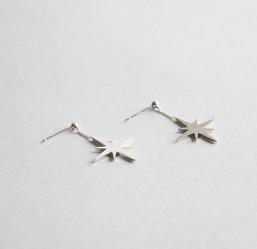 【首饰】s925纯银耳钉饰品闪光流苏耳环 商品图1